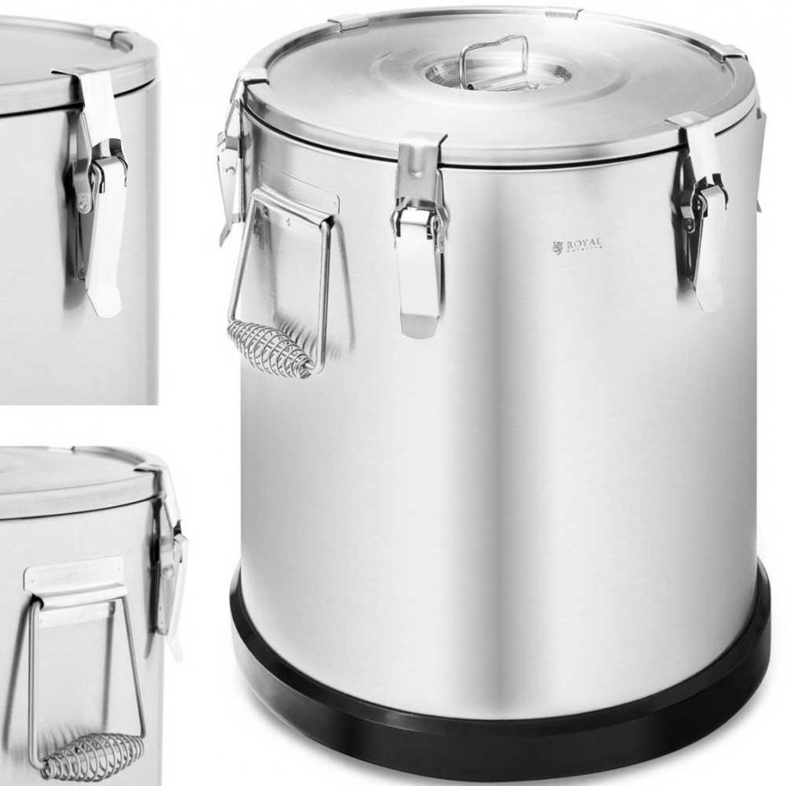 Royal Catering Gastronominis termosas maisto transportavimui, nerūdijantis plienas, 36 L – 2