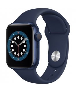 Watch Series 6 GPS, 40mm Aluminium Case with Deep navy Sport Band Blue