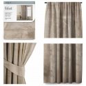 Užuolaidos VELVET beige spalvos klasikinės juostelės audinio tipas - tekstilinis aksomas 140x245 AmeliaHome Užuolaidos VELVET beige spalvos klasikinės juostelės audinio tipas - tekstilinis aksomas 140x245 AmeliaHome