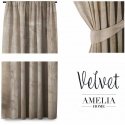 Užuolaidos VELVET beige spalvos klasikinės juostelės audinio tipas - tekstilinis aksomas 140x245 AmeliaHome Užuolaidos VELVET beige spalvos klasikinės juostelės audinio tipas - tekstilinis aksomas 140x245 AmeliaHome