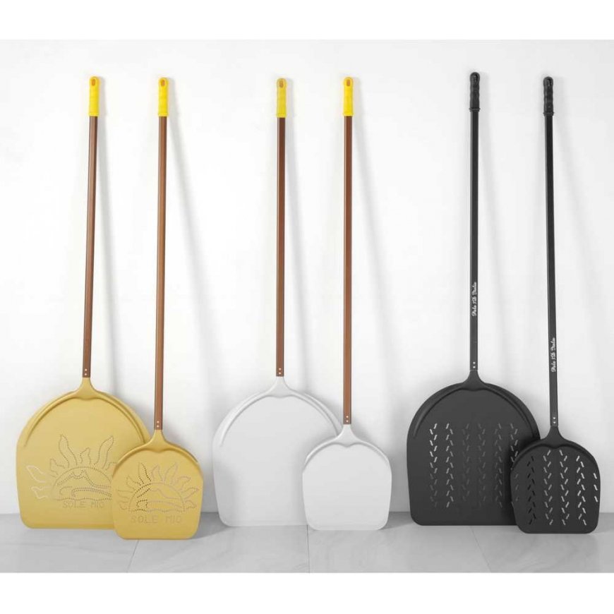 Lilly Codroipo Perforated aluminum pizza spatula Italia, 3D, 330x1700 mm, black – 2