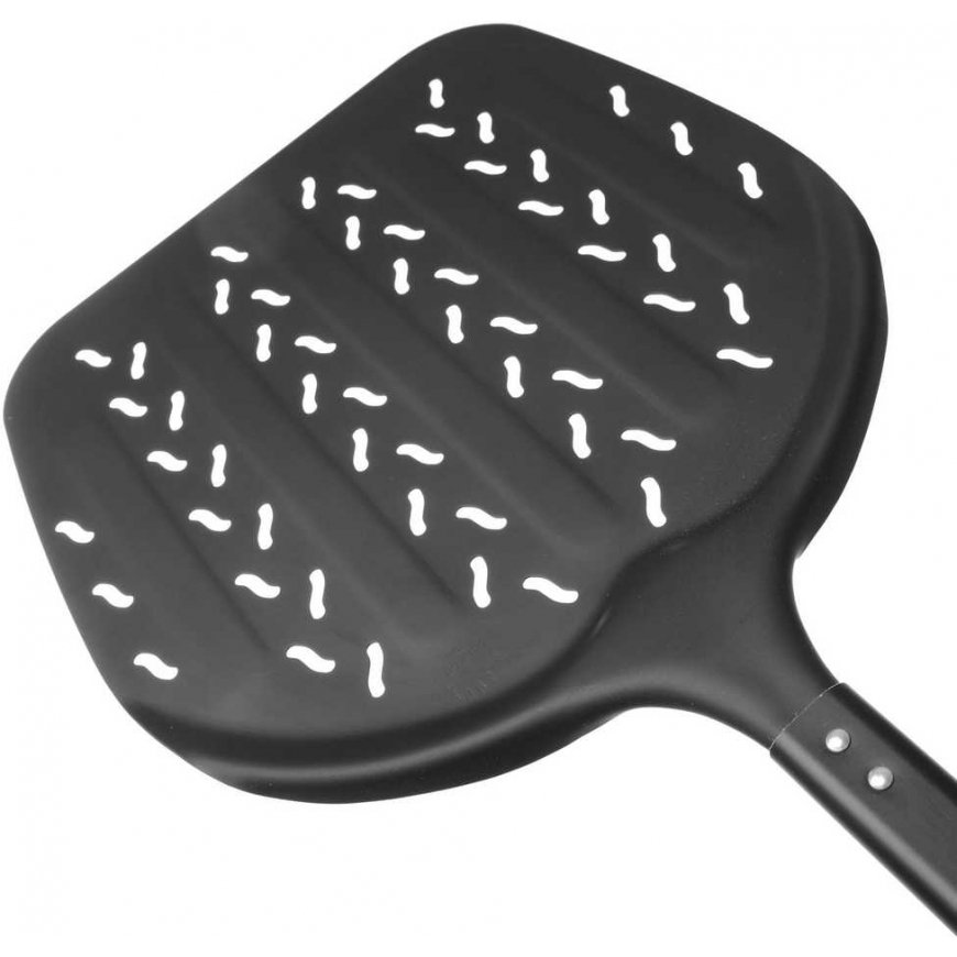 Lilly Codroipo Perforated aluminum pizza spatula Italia, 3D, 330x1700 mm, black – 4