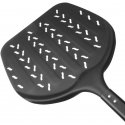 Lilly Codroipo Perforated aluminum pizza spatula Italia, 3D, 330x1700 mm, black Lilly Codroipo Perforated aluminum pizza spatula Italia, 3D, 330x1700 mm, black