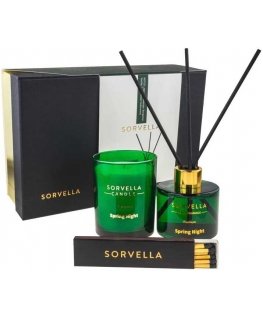 Sorvella Perfume Spring night set: aroma diffuser 120ml + scented candle 170g + matches