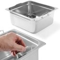 Hendi Nerūdijančio plieno indas su įtraukiamomis rankenomis GN2/3 354x325mm, 200mm Hendi Nerūdijančio plieno indas su įtraukiamomis rankenomis GN2/3 354x325mm, 200mm