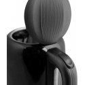 Kettle in stainless steel Hiluxe-2 B, 2000W, black, air-conditioned