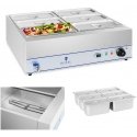 Royal Catering Vandens šildytuvas su kranu 6 x GN 1/3 2000W 230V, nerūdijantis plienas