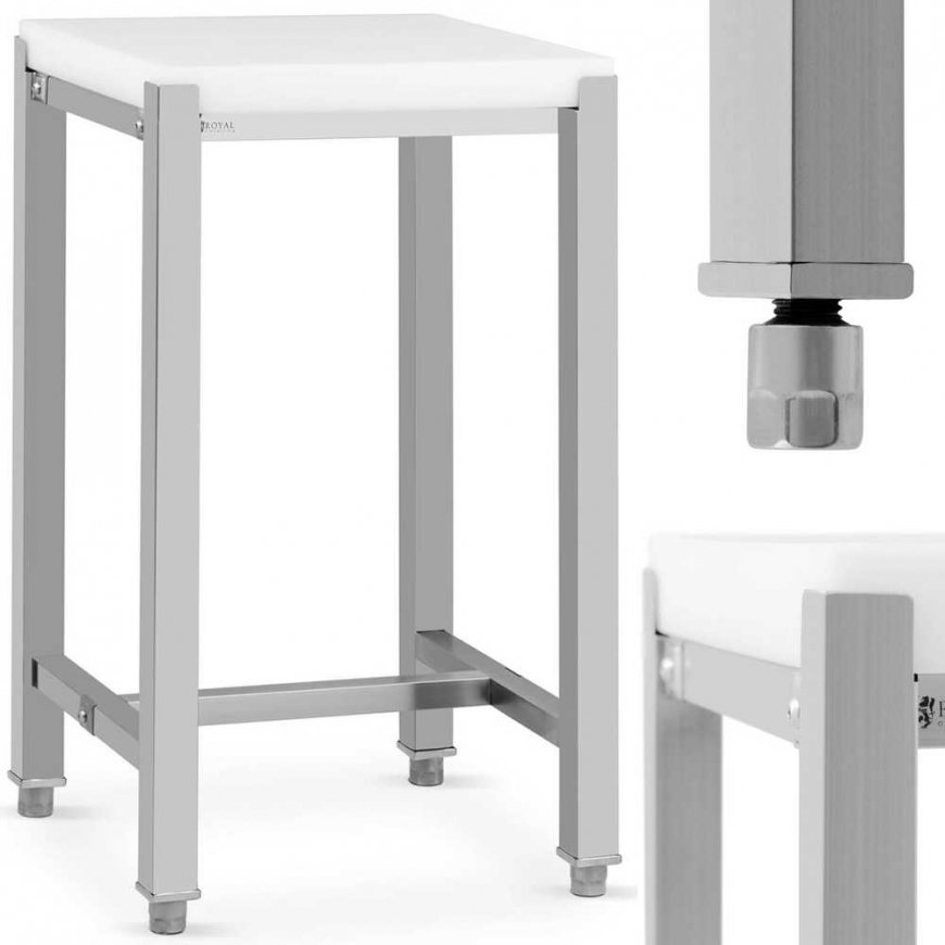 Meat Grinder Royal Catering Meat cutting block with steel base