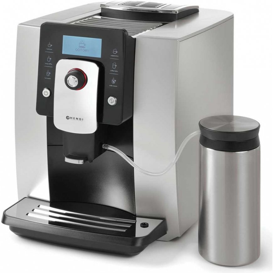 Hendi Automatic coffee machine with milk container, 600 ml, silver