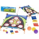 A game of throwing bags at a target A game of throwing bags at a target
