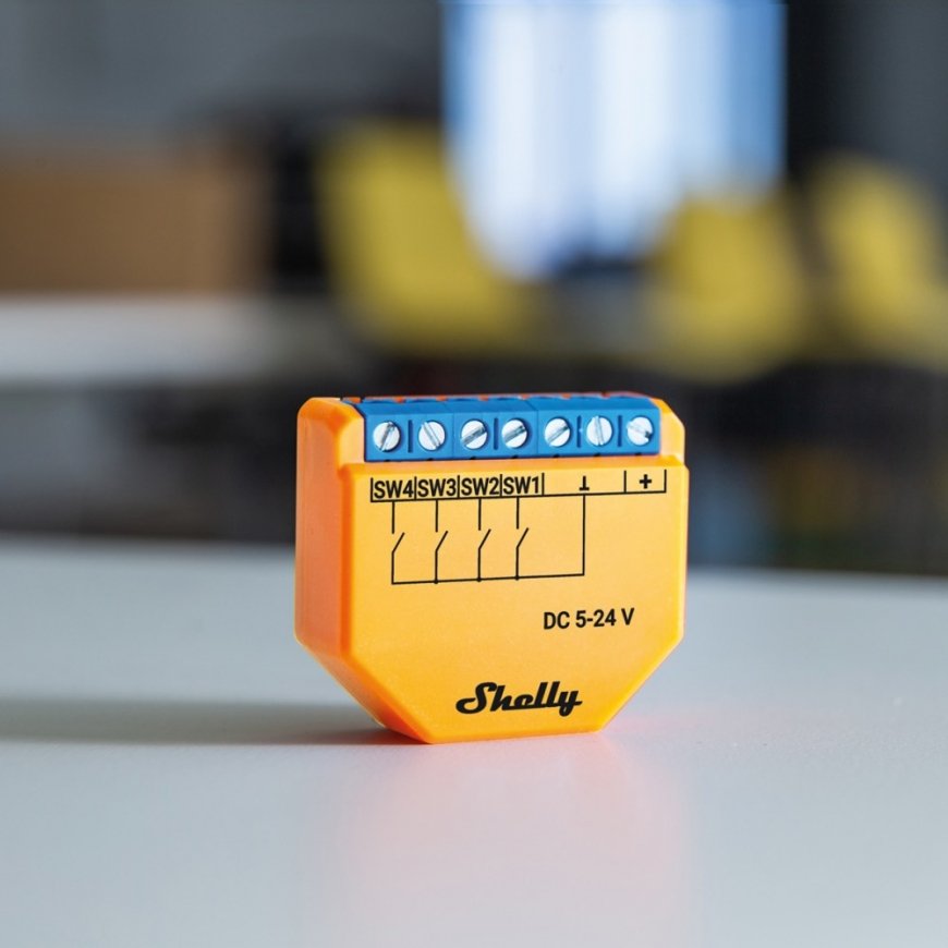 Shelly Plus i4 DC sähkörele Oranssi – 2