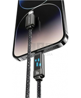 USAMS Kabel USB-C na Lightning 30W 1,2m Zinc Alloy Fast Chargi