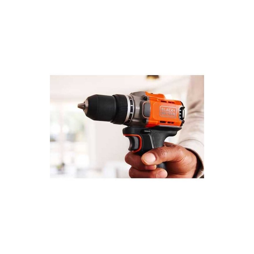 wiertarko-wkrętarka cordless, 45Nm, 18V POWERCONNECT, Black & Decker [BCD382D2XK-QW] 2x2,0Ah, case – 4