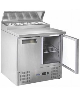 Refrigerator Two-door refrigerator table Hendi, stainless steel