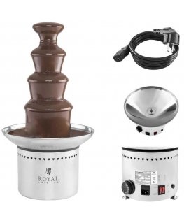 Royal Catering Chocolate fondue fountain, 4 levels, 230W, stainless steel