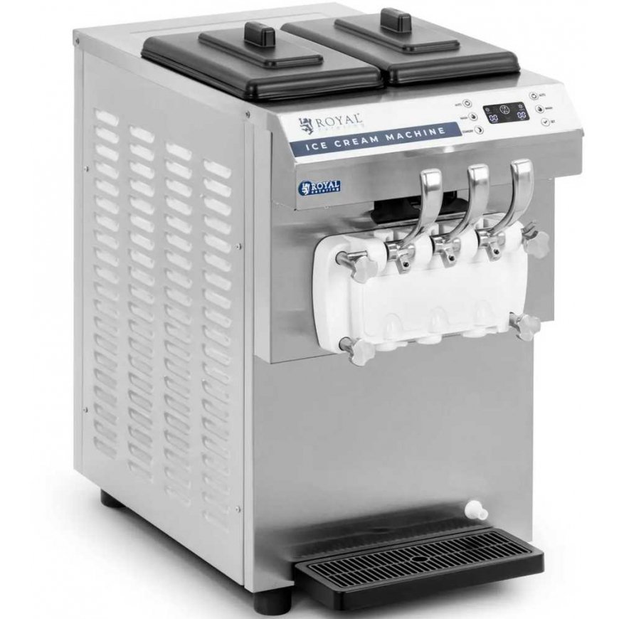 Royal Catering Automatic Italian ice cream machine 1350 W 16 l/h, 3 flavors