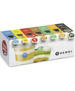 Set of disposable food safety labels with dispenser - Hendi
