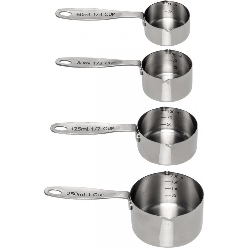 Heirol measuring cups 4 pcs., steel
