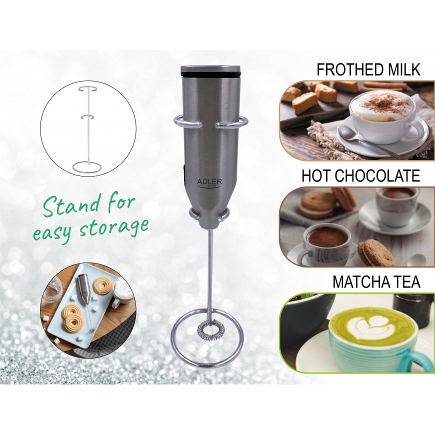 Adler AD 4500 milk frother/warmer Handheld electric Нержавеющая сталь – 3