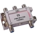 4-way splitter DELTACO F-connectors, 1 DC pass, ClassA / R00150043