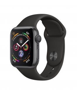 Apple Watch Series 4 OLED 40 mm Digitaalinen 324 x 394 pikseliä Kosketusnäyttö Harmaa Wi-Fi GPS (satelliitti)