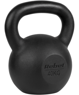 Kettlebell żeliwny 40kg, REBEL ACTIVE