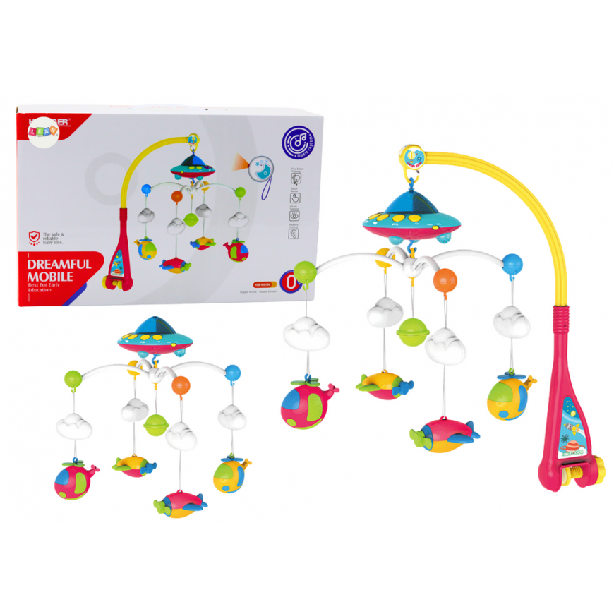 Lean Toys Crib Carousel Ufo Airplane Projector 108 Tunes – 2
