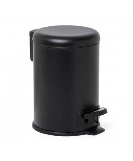 Pedal bucket 3L Nordic stainless steel|black