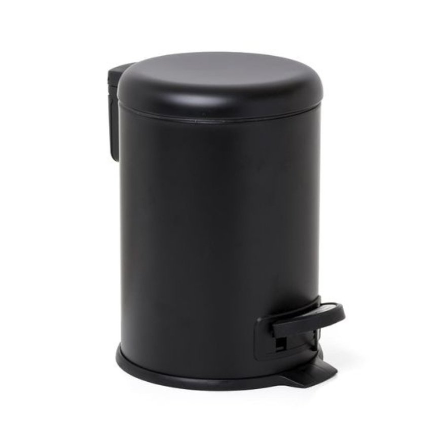 Pedal bucket 3L Nordic stainless steel|black