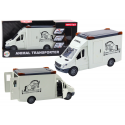 Lean Toys Horse Transporter Automobilio atidarymo durys Šviesa, garsas balta