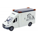 Lean Toys Horse Transporter Car Opening Door Light Sound White