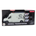 Lean Toys Horse Transporter Car Opening Door Light Sound White