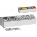 Royal Catering Display of gastronomic dishes with 5 GN1/6 dishes Royal Catering Display of gastronomic dishes with 5 GN1/6 dishes