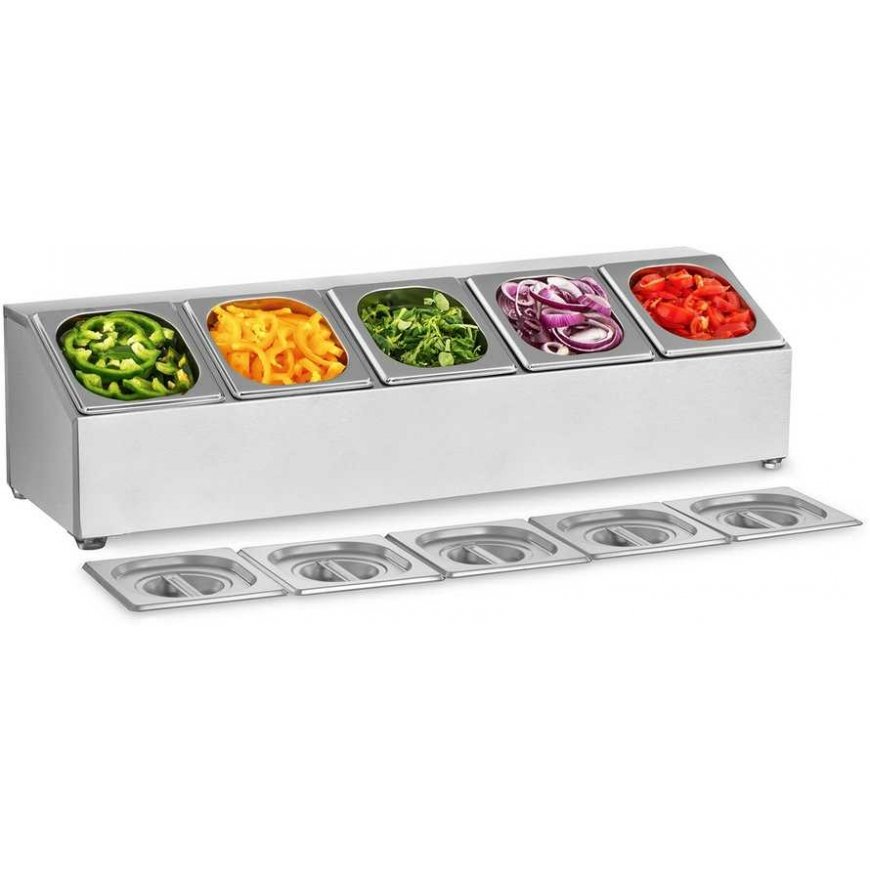 Royal Catering Display of gastronomic dishes with 5 GN1/6 dishes – 3