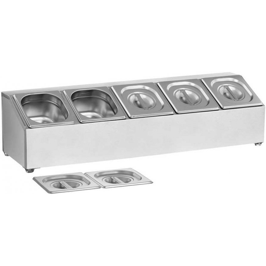 Royal Catering Display of gastronomic dishes with 5 GN1/6 dishes – 4