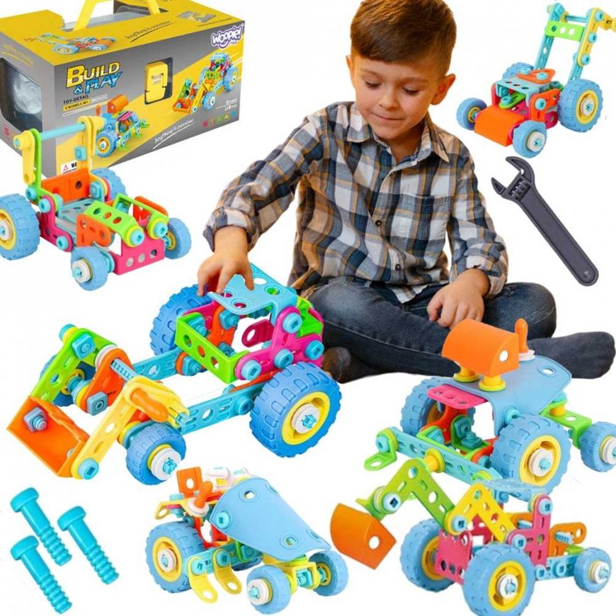 Woopie 6 in 1 STEM Building Blocks Vehicle Set