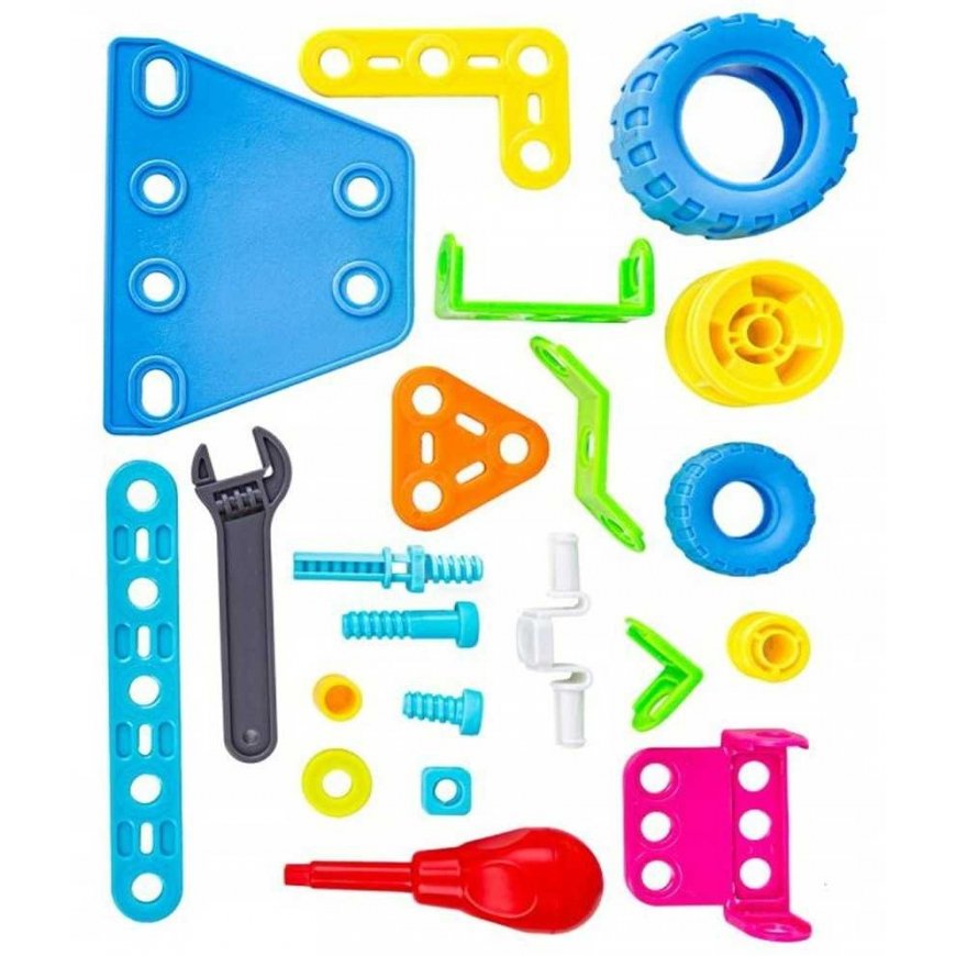 Woopie 6 viename STEM statybinės kaladėlės transporto priemonės rinkinys – 2