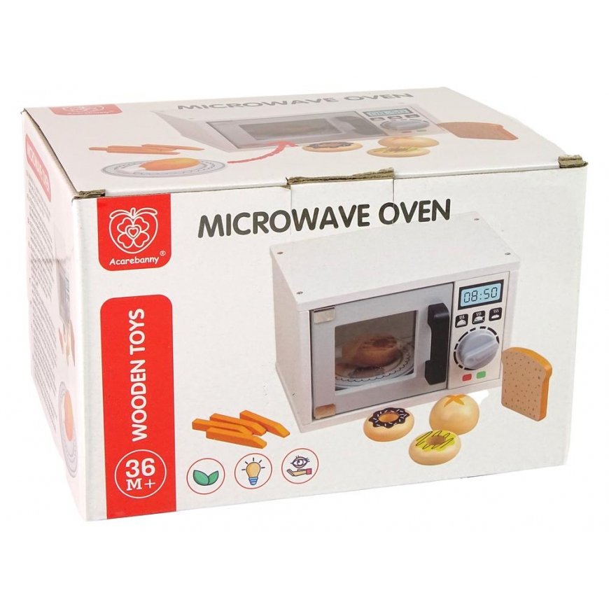 Lean Toys Wooden Microwave Oven Food – 5