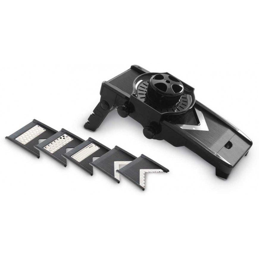 Hendi Professional manual vegetable slicer with 5 attachments – 2