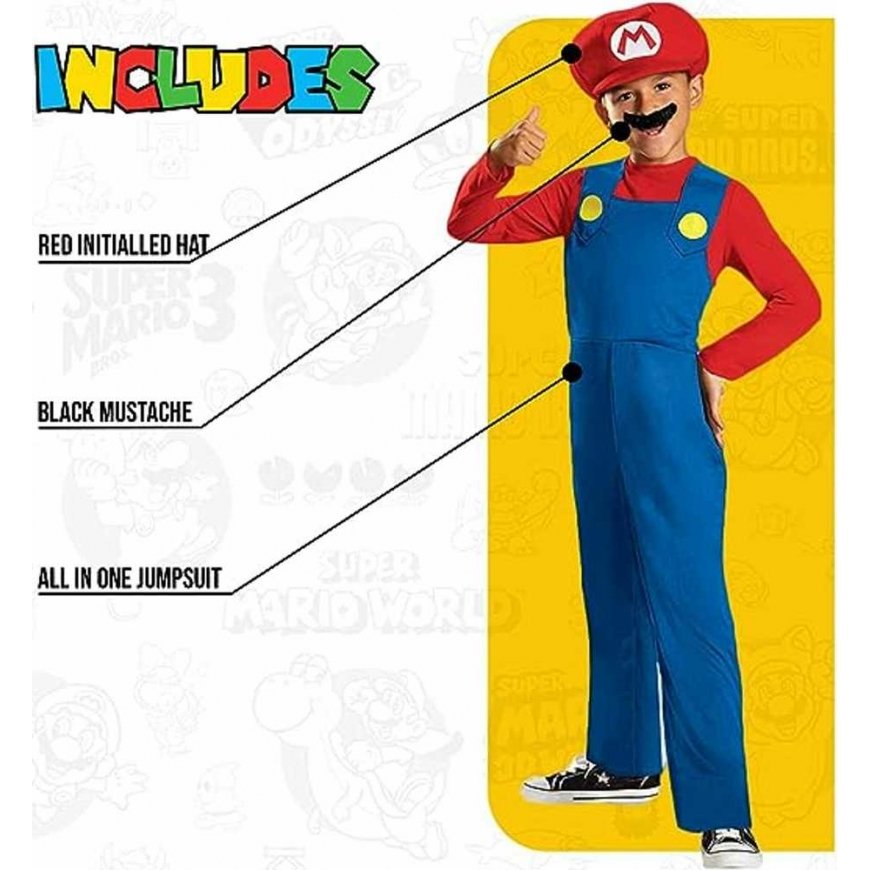 Karnavalinis kostiumas Super Mario, 137-149 cm – 5
