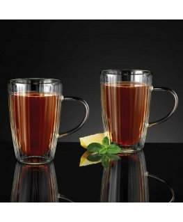 Komplet 2 szklanek termicznych su uchem Skirtas garbanotiems plaukams 450 ml AMBITION