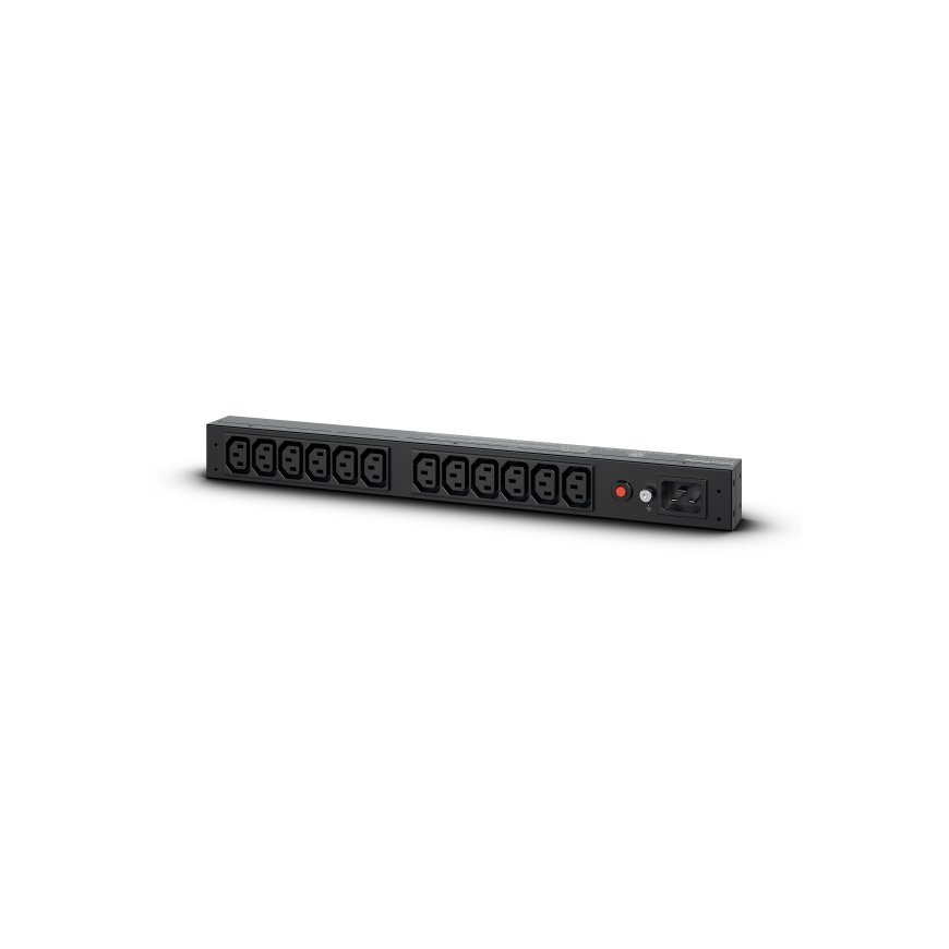 CyberPower PDU20BHVIEC12R toitejaotuskomponent (PDU) 12 vahelduvvoolu kontakt 1U Must
