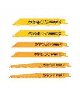 DeWALT DT2444-QZ siaurapjūklio ir peilinio pjūklo ašmenys Bimetalis 6 vnt
