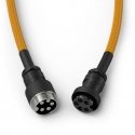 Glorious GMMK tinuma kabelis Glorious Gold, spirālveida kabelis, USB-C/USB-A&nbsp;— zelts/melns