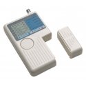 Intellinet 4-in-1 Cable Tester, RJ-11, RJ-45, USB and BNC, One Button Test