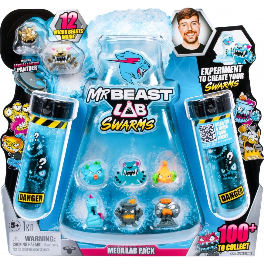 MrBeast Lab Swarms Mega Lab - 12 hahmoa, lajitelma
