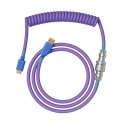 Glorious GMMK tinuma kabeļa miglājs, spirālveida kabelis, USB-C/USB-A — violets/sudrabs Glorious GMMK tinuma kabeļa miglājs, spirālveida kabelis, USB-C/USB-A — violets/sudrabs
