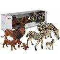 Lean Toys African Wild Animal Figures Set LeanToys Lion and Zebra Families Lean Toys African Wild Animal Figures Set LeanToys Lion and Zebra Families