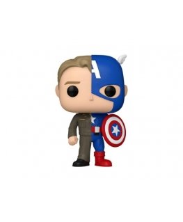 FUNKO POP! Vinilinė figūrėlė: Marvel - Captain America / Steve Rogers (Split)