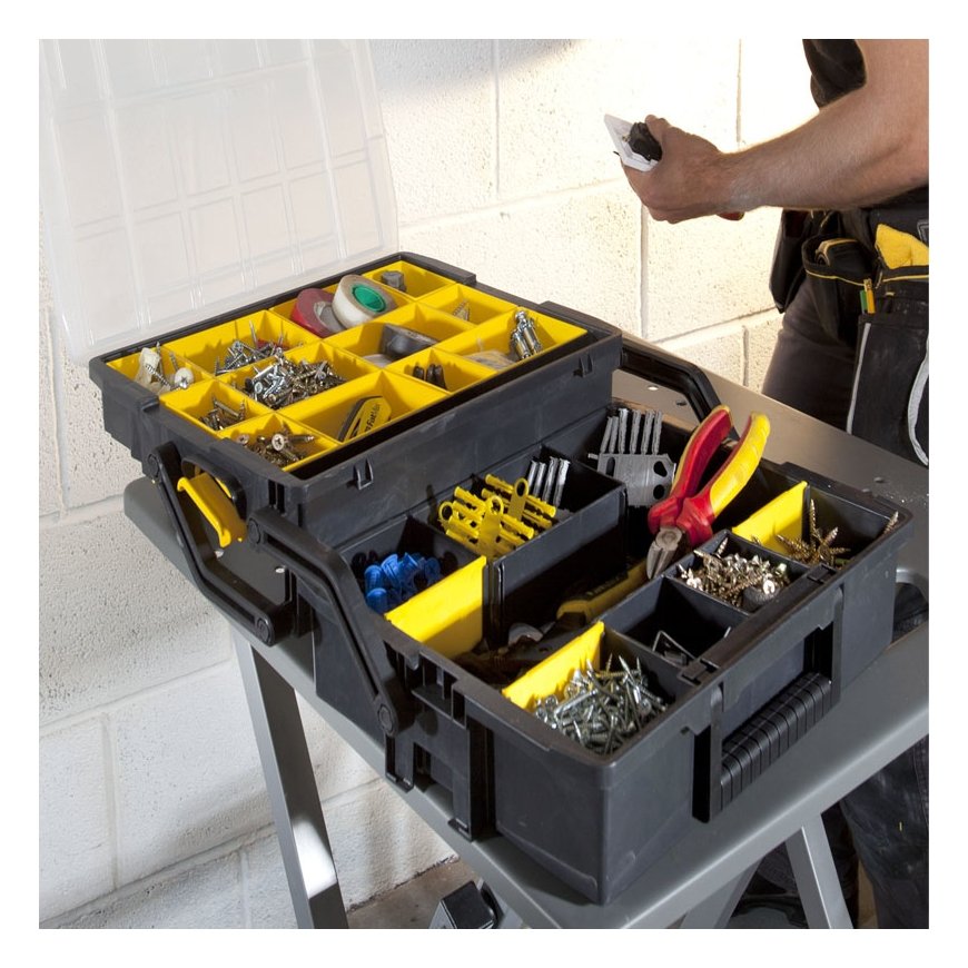 Stanley STST1-75540 instrumentu kārba Mazu detaļu kārba Plastmasa Melns, Caurspīdīgs – 2